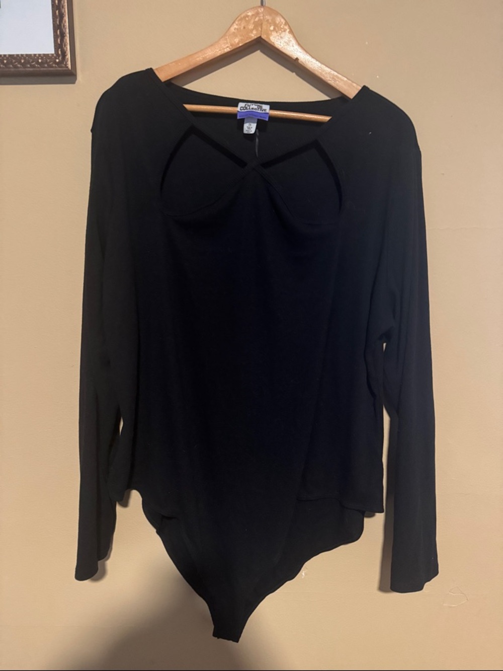 Future collective Kahlana  Sculpted Bust Black Long Sleeve Bodysuit